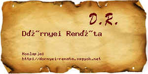 Dörnyei Renáta névjegykártya