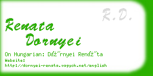 renata dornyei business card